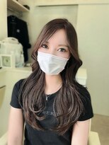 サンド 鹿児島中央(sand)&nbsp;黒髪/グレーベージュ/レイヤーロング/前髪パーマ[鹿児島中央駅]