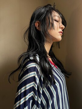 ソイ 下北沢(soi) 【wave long】ニュアンスウェーブ/センターパート/黒髪ロング