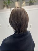 ふんわりシルエットのひし形ボブ/ベージュカラー【SYUK高円寺】