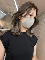 サイン 渋谷(SIGN) 韓国ヘアーハッシュカットレイヤーカットグレージュブリーチ無し