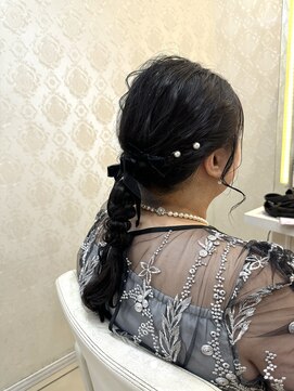 フレア(FLAiR) お呼ばれパーティーヘアセット編みおろし