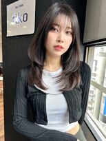 リコバイアフロート(riko by afloat)&nbsp;レイヤーカットウルフカット韓国グレージュ