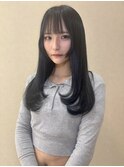 レイヤーカット/顔まわり/前髪/暗髪/学割/ブルーブラック/奈良