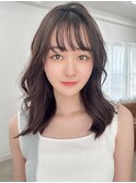 【La fith】アッシュグレージュ×シースルーバング