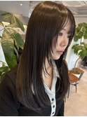 【marfe】暗髪ロング＿ロングレイヤー＿顔周りレイヤー