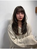 ハッシュカット韓国ロングレイヤー/ミニウルフ