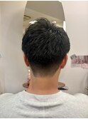 【MEN'S HAIR爽やかツーブロック×ブルーブラック】
