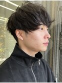 マッシュパーマスペインカールニュアンスパーマ/ダークアッシュ