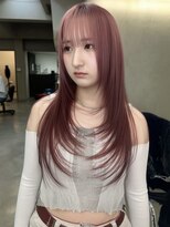 ネハス ナガオカ(nehus.nagaoka)&nbsp;xカット//ホワイトグレージュ/レイヤーカット/チェリーブラウン