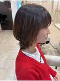 30代40代50代髪質改善地毛風縮毛矯正ひし形ショートボブ白髪染め