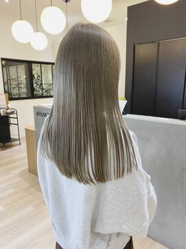 チェレ ブラン 堺東店(Chere brun) ブリーチなしダブルカラーオリーブベージュ×髪質改善×ワンレン