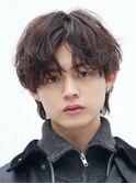 原宿シャドウパーマルーズパーマメンズカット微分け2wayビジネス