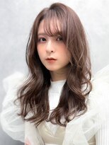 ラフィス ヘアー ハーバー 横浜店(La fith hair Harbor)&nbsp;【La fith】ふんわりロング×オリーブベージュ×モテヘア