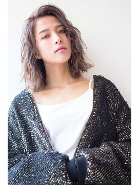 アッシュ 祐天寺店(Ash) 外国人風かきあげウェーブロブ