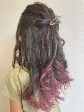 ヘア カンパニー トワ 千葉店(TOWA) 夏休みに！毛先ピンクパープルカラー！！