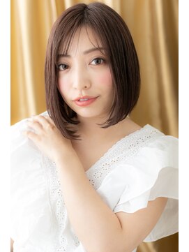 カバーヘア ブリス 川口(COVER HAIR bliss) グレーベージュ大人かっこいい前下がりボブZ川口30代40代50代