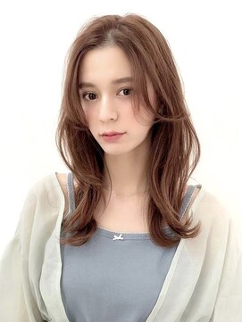 ジュネス 銀座(JYUNESU) ロングレイヤーグレージュカラー透明感ベージュ20代30代40代銀座