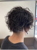 大人の黒髪×2way パーマ風ヘアー