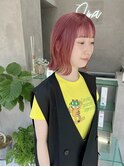 ボブ/ピンクヘア/ピンクカラー