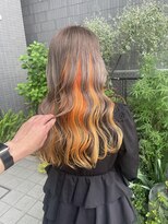 アリ 葛西店(ALi)&nbsp;インナーカラー×オレンジ｜葛西髪質改善｜葛西縮毛矯正｜