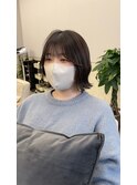 @sei___sand切りっぱなしボブ/韓国ヘア/鹿児島中央駅