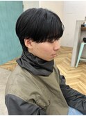 マッシュパーマ/ハイトーンカラー/前髪パーマ