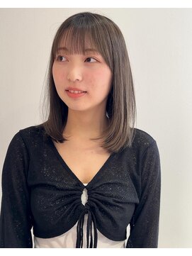 ヨーク(YOKE) 【YOKE】20代30代ミルクティーベージュ顔まわりレイヤーロブ