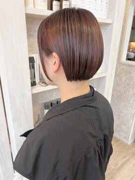 キャアリー(Caary) 福山Caary人気急上昇髪質改善ストレートナチュラル丸みボブ20代