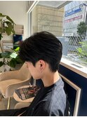 韓国風センターパート/ダークアッシュ/ニュアンスパーマ/南越谷