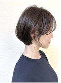 前髪長め丸みショート！