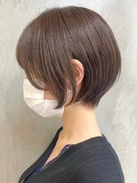 エリマ 武蔵小杉(elima) 武蔵小杉くびれショート切りっぱなしボブベージュカラー30代◎