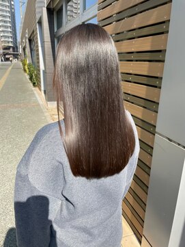 ジーナ 船橋(Zina) 髪質改善*ロングレイヤーグレーベージュ*美髪【Zina船橋】