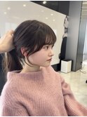 結んでもかわいい顔まわりカット/前髪顔まわり