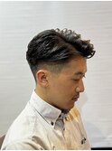 メンズビジネス毛流れパーマ〈理容室〉
