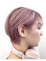 大人可愛いひし形ハンサムショートボブ前下がり