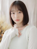 カバーヘア ブリス 志木南口駅前店(COVER HAIR bliss)&nbsp;ダークブラウンシンプルストレートミニボブa志木20代30代40代