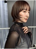 MINX宇都　レイヤーボブ　マロンブラウン