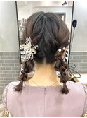 ミディアム編みおろしツイン
