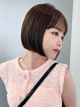 カシェル トウキョウ(Cashel Tokyo) ぷつっとボブ　切りっぱなしボブ 丸みボブ 透明感カラー