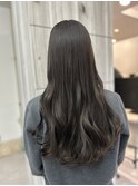 グレージュ　透明感カラー　ブリーチなしダブルカラー