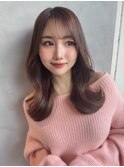 美髪レイヤーカット/顔まわりレイヤー/くびれミディアムレイヤー
