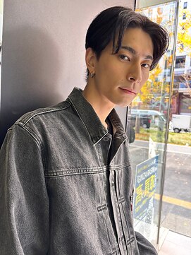 メンズカット/ショート/センターパート