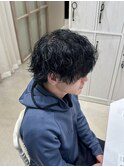 無造作波巻きパーマ