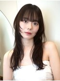 顔周りレイヤーカットくびれヘアミルクティーベージュカラー韓国