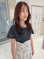 ステラ ヘア デザイン サロン(STELLA hair design salon)&nbsp;大人レイヤーカット　濃厚ピンクカラー　【杉若】