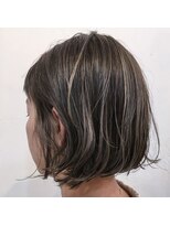 ハニーマスタード(HONEY MUSTARD)&nbsp;【お客様スタイル】ラフミニボブハイライトグレージュ