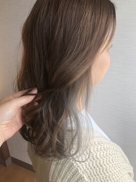 パザパ 嶋店(pa.za.pa) グレージュインナーカラー◎韓国巻き/ブリーチ/20代30代40代