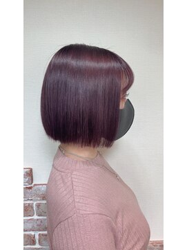 ルフレ 新宿本店1st(Reflet) 《切りっぱなし×バイオレット》#新宿#新宿三丁目#髪質改善