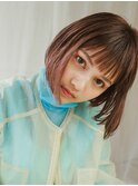 salonLyla シースルーな切りっぱなしボブ