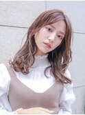 AUBEHAIR_ヌーディーベージュ×ミディ